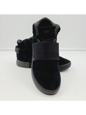 Adidas Tubular Invader Strap Hi-Top Sneakers YOUTH Size 4.5, PRE-OWNED, EUC